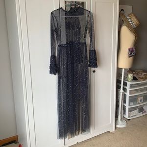 Sheer dress overlay